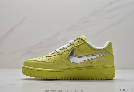 OffWhite x Nike Air Force 1'07MCA Blue Chicago空军一号 (2)